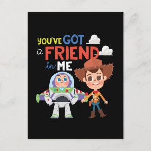 Toy Story Buzz and Woody Cartoon Postcard