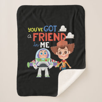 Toy Story | Buzz and Woody Cartoon Sherpa Blanket