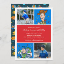 Toy Story | Buzz and Woody Twin Photo Birthday Invitation