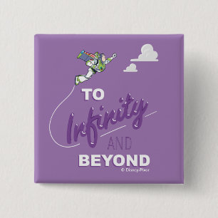 Toy Story   Buzz Flying "To Infinity And Beyond" Button