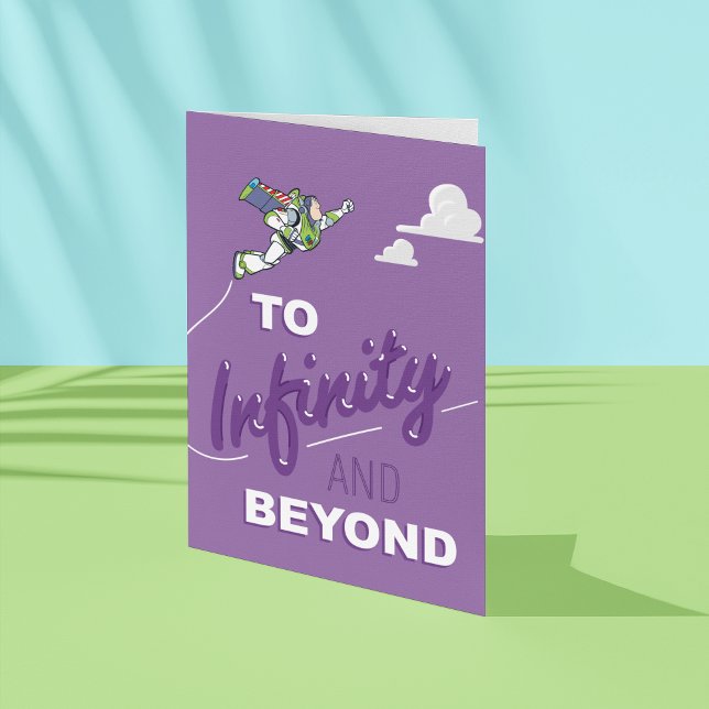Toy Story | Buzz Flying "To Infinity And Beyond" Card (Card on table)