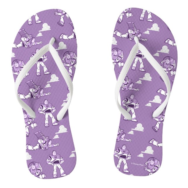 Toy Story | Buzz Flying "To Infinity And Beyond" Flip Flops (Footbed)