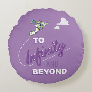 Toy Story   Buzz Flying "To Infinity And Beyond" Round Pillow