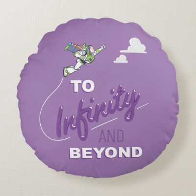 Toy Story | Buzz Flying &quot;To Infinity And Beyond&quot; Round Pillow