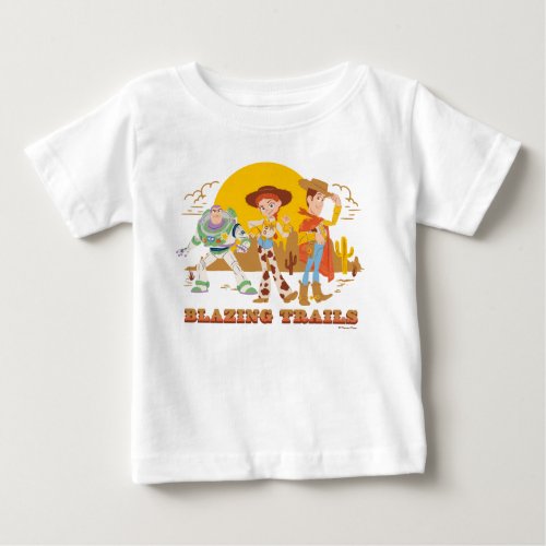 Toy Story Buzz, Jessie, Woody "Blazing Trails" Baby T-Shirt