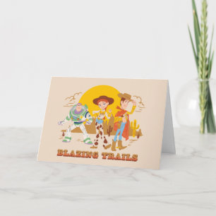 Toy Story Buzz, Jessie, Woody "Blazing Trails" Card