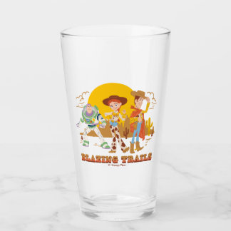 Toy Story Buzz, Jessie, Woody "Blazing Trails" Glass