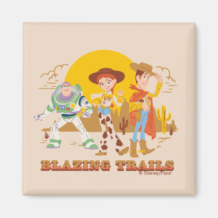 Toy Story Buzz, Jessie, Woody "Blazing Trails" Magnet