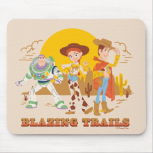 Toy Story Buzz, Jessie, Woody "Blazing Trails" Mouse Pad