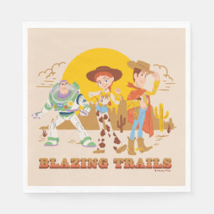 Toy Story Buzz, Jessie, Woody "Blazing Trails" Napkins