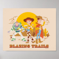 Toy Story Buzz, Jessie, Woody "Blazing Trails"
