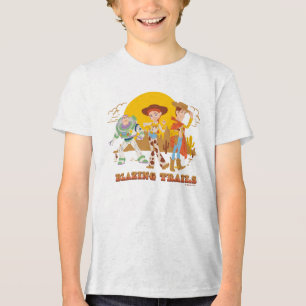 Toy Story Buzz, Jessie, Woody "Blazing Trails" Tri-Blend Shirt