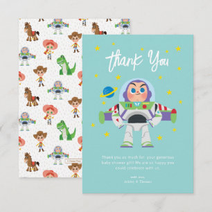Toy Story   Buzz Lightyear Baby Shower Thank You Card
