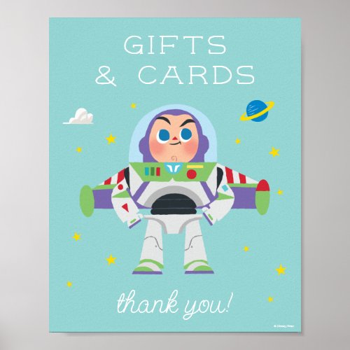 Toy Story  Buzz Lightyear Birthday Gift Table Poster