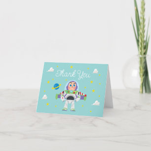 Toy Story   Buzz Lightyear Birthday Letterpress Thank You Card