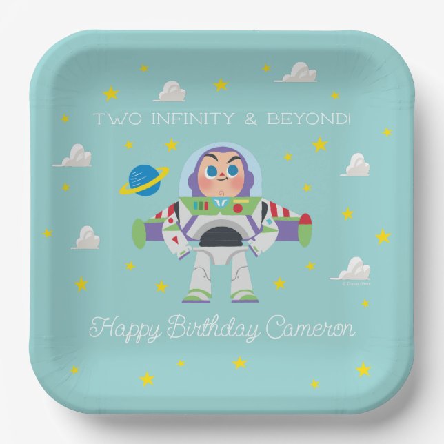 Toy Story | Buzz Lightyear Birthday Paper Plates (Front)