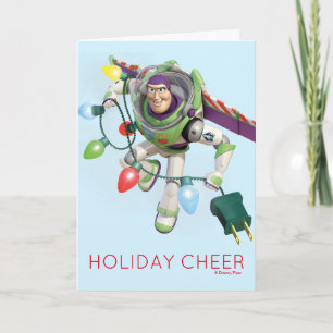 Toy Story   Buzz Lightyear Decorating Christmas Holiday Card