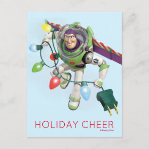 Toy Story   Buzz Lightyear Decorating Christmas Holiday Postcard
