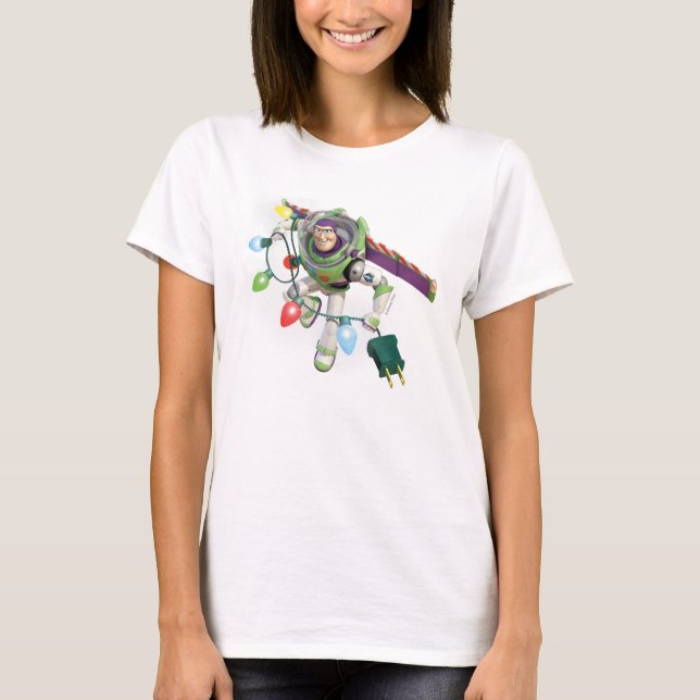 Toy Story | Buzz Lightyear Decorating Christmas T-Shirt (Front)