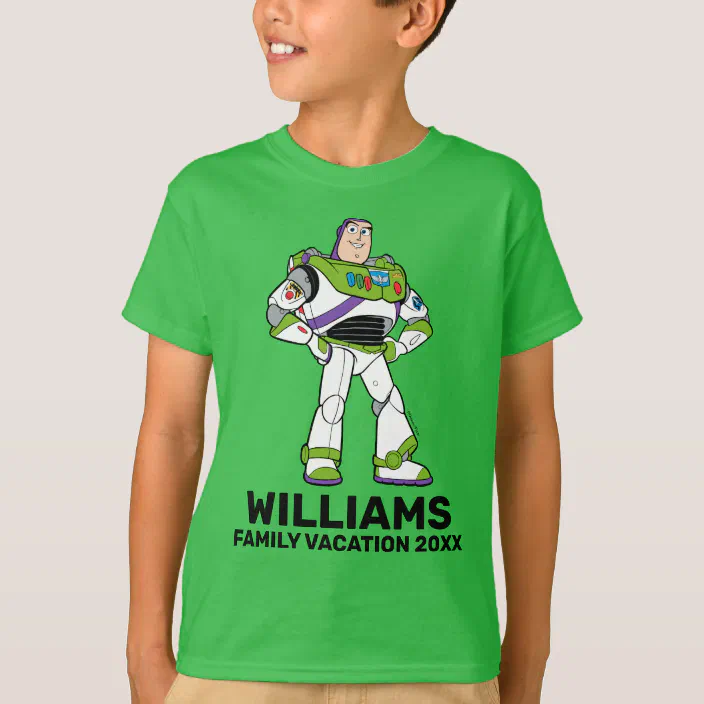 Buzz Lightyear Disney Personalized Birthday T shirt Gift Tee  present add name 