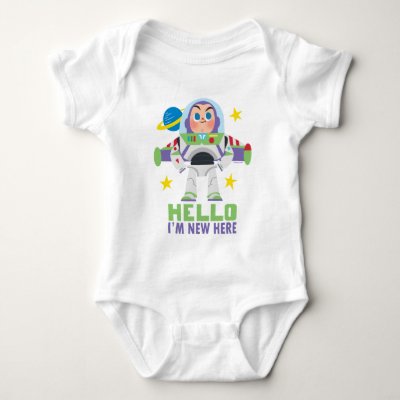Toy Story Buzz Lightyear Hello I'm New Here Baby Bodysuit