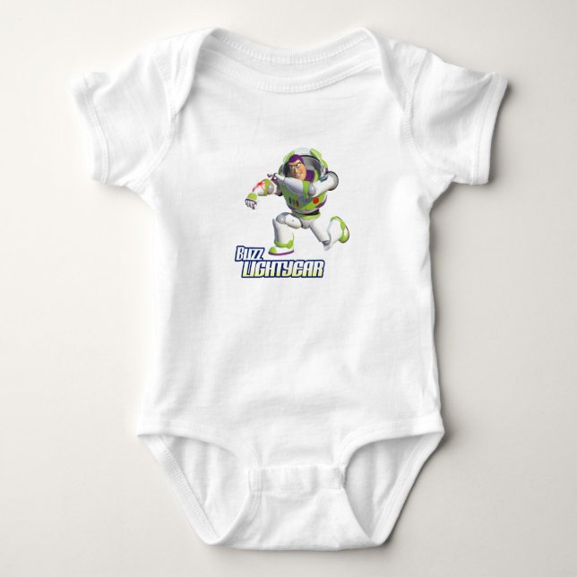 Toy Story Buzz Lightyear Preparing to Fire Baby Bodysuit (Front)