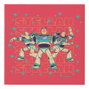 Toy Story Buzz Lightyear "STELLAR" Faux Canvas Print