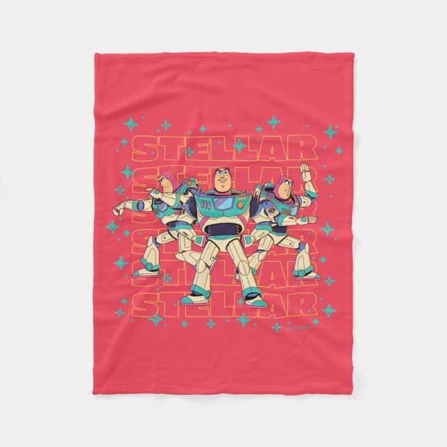 Toy Story Buzz Lightyear "STELLAR" Fleece Blanket (Front)