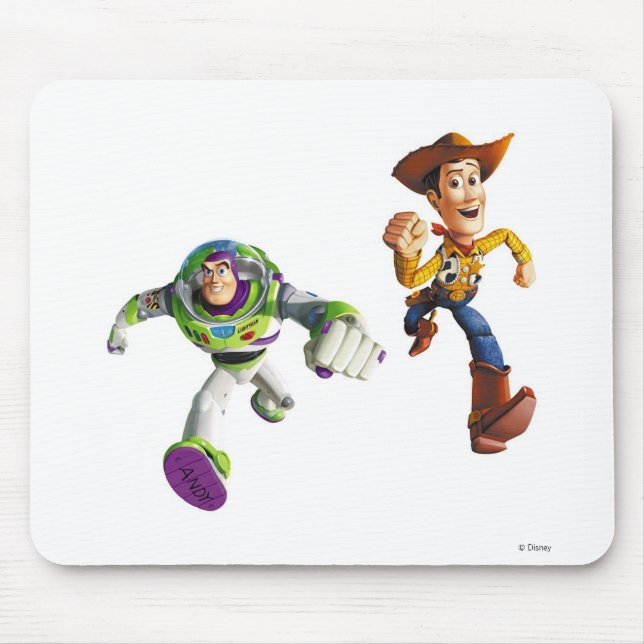 Toy Story Buzz Lightyear Woody running Mouse Pad (Front)