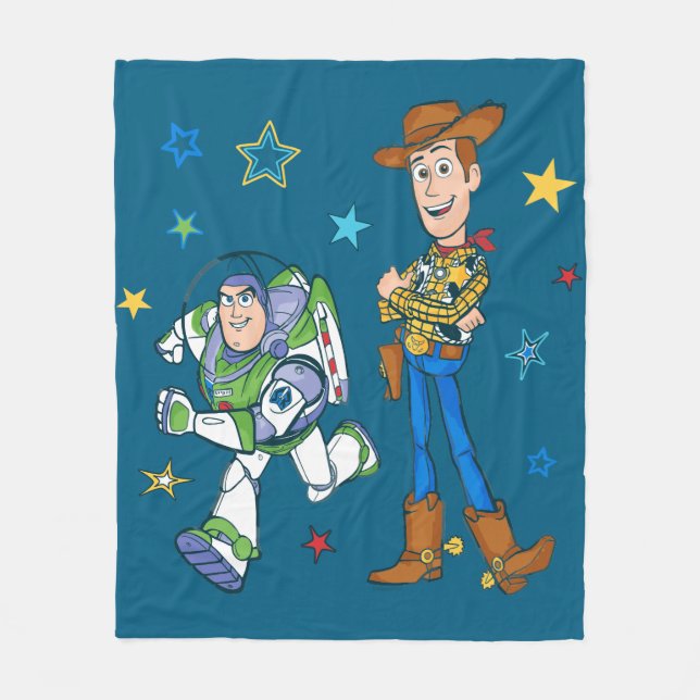  Toy Story | Buzz & Woody Fleece Blanket (Front)