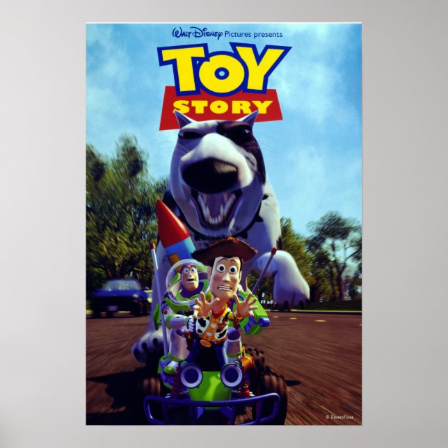 Toy Story Buzz Woody Racecar and Scud Poster (Front)