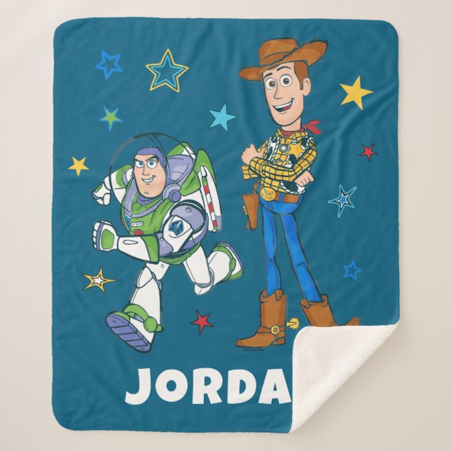  Toy Story | Buzz & Woody Sherpa Blanket (Front)