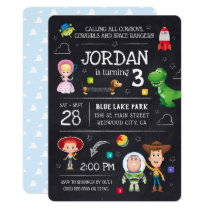 Toy Story Chalkboard Birthday Invitation