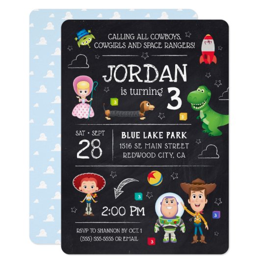 toy story chalkboard birthday invitation chalkboard invites
