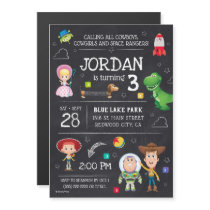 Toy Story Chalkboard Birthday Magnetic Invitation