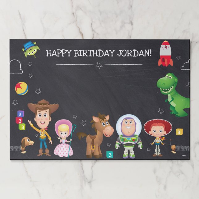Toy Story Chalkboard Birthday Placemats (Front)