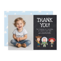 Toy Story Chalkboard Birthday Thank You Card