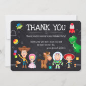 Toy Story Chalkboard Birthday | Thank You Invitation (Front)