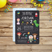 Toy Story Chalkboard - Two Infinity and Beyond  Invitation