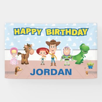 Toy Story Character Birthday Banner by ToyStory at Zazzle