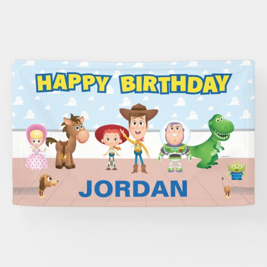 Toy Story Character Birthday Banner Zazzle Com