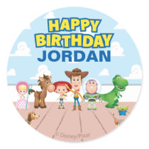 Toy Story Character Birthday Classic Round Sticker