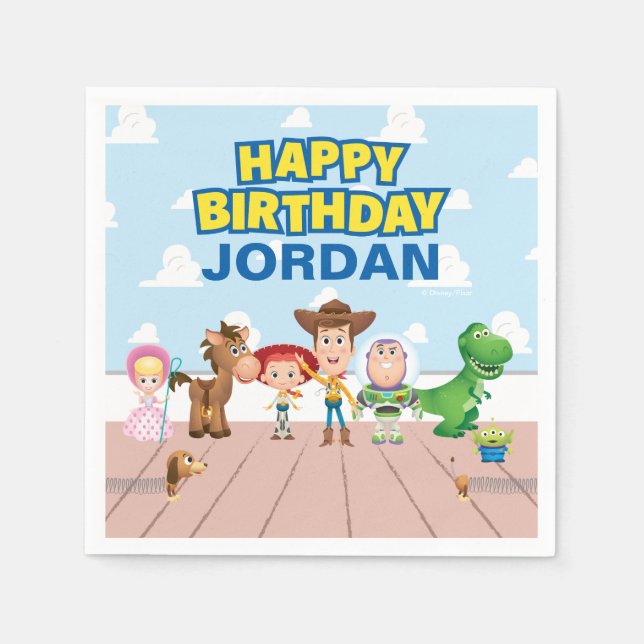 Toy Story Character Birthday Napkins (Front)