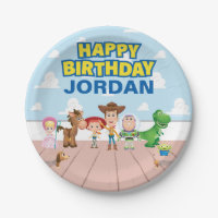 Toy Story Character Birthday Paper Plate