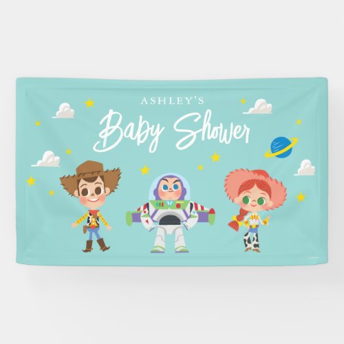 Toy Story Characters Baby Shower Banner