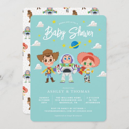 Toy Story Characters Baby Shower Invitation