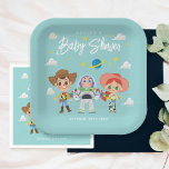 Toy Story Characters Baby Shower Paper Plates<br><div class="desc">Celebrate your Toy Story themed Baby Shower with these paper plates featuring all your favorite characters. Personalize by adding your own custom text.</div>