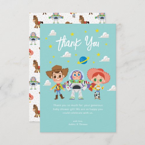 Toy Story Characters Baby Shower Thank You