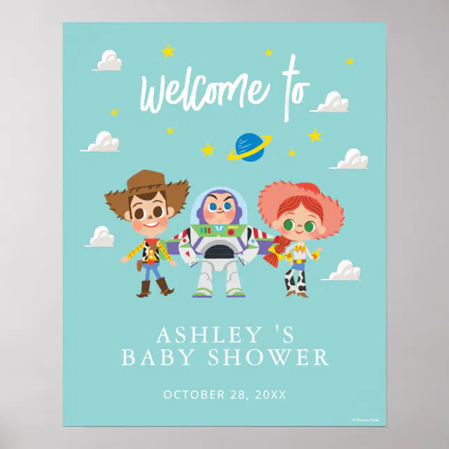 Toy Story Characters Baby Shower Welcome Sign | Zazzle
