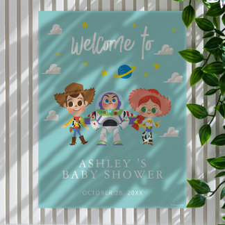 Toy Story Characters Baby Shower Welcome Sign